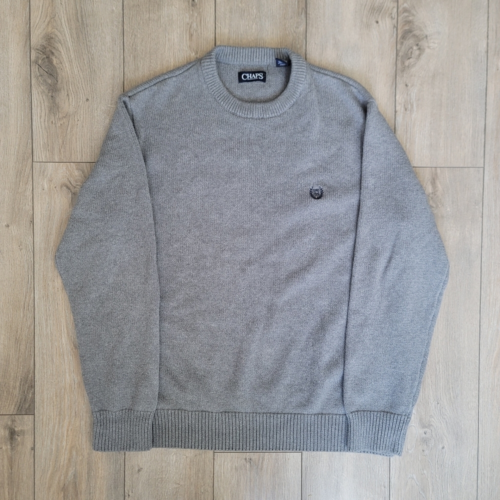 Men's Gray Crewneck Sweater by Chaps